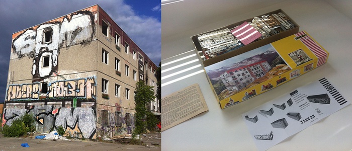 "Pelargonium - Greifswalder Straße", Modellbausatz und Performance, (Ausstellungs-)Ort: Berlin; Ringbahnschau, 2014
