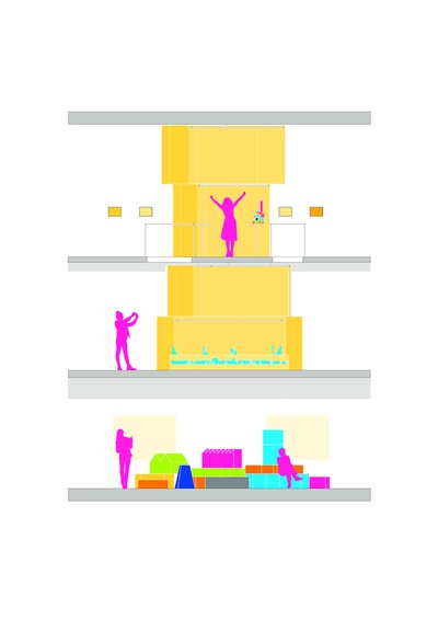 STACK - tower section. the future is collective
VERTICAL VILLAGE - section. furniture pieces