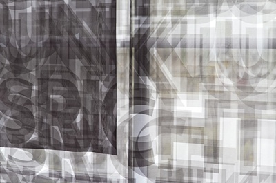 Blick in die Ausstellung im aut, Ruedi Baur: "Überschattung" – der Sonnenschutz (Detail), Foto: ruedi baur integral