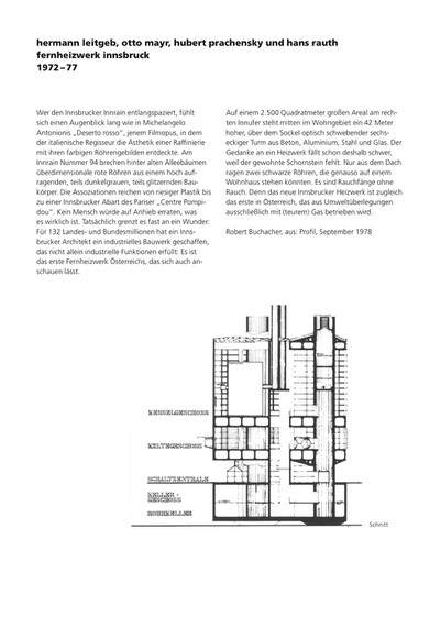 Einführungsseite Fernheizwerk Innsbruck