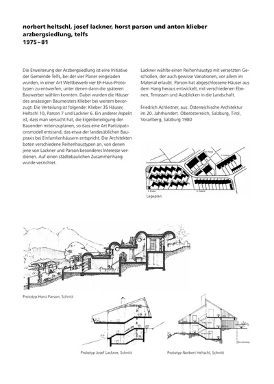 Einführungsseite Arzbergsiedlung