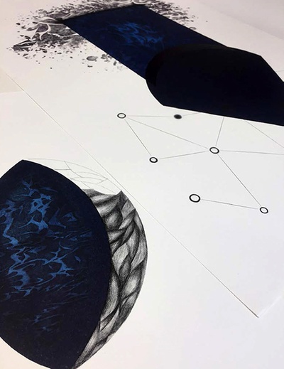 UNTITLED / printmaking/mixed media - exhibited at The Gallery of Art UMELKA, Bratislava, 2018