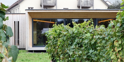 Wellnessgebäude AdVineas, Mautern (NÖ), 2015 – © YES WE PLAN Wellnessgebäude AdVineas, Mautern (NÖ), 2015