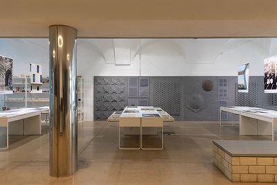 Ausstellungsansichten "Fortschritt zu Wohnbau"