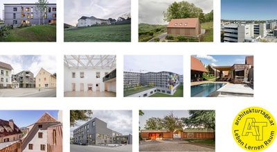 Quartier 7 – Graz Reininghaus © pierer.net | Schulzentrum Deutschfeistritz © Schreyer David | Seminarhaus Hotel Gut Pössnitzberg © Simon Oberhofer | TU Graz Laborgebäude Inffeldgasse © paul ott photografiert | Ortszentrum Stanz © Simon Oberhofer | Forstverwaltung Schloss Ruhefeld © Simon Oberhofer | Wohn-/ Geschäftshaus, Smart City Graz © Jakob Vinzenz Zöbl | Schneebauer Geschwister © Julian Lança Gil | KAI 36 © Dietmar Reinbacher, Helmut Marko Hotels | VS Leopoldinum–SmartCity © Hertha Hurnaus | Graz Museum Schlossberg © Karin Lernbeiß | LUPI SPUMA