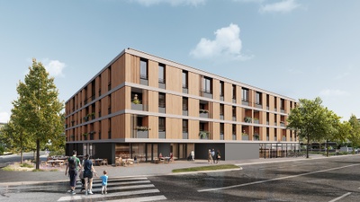 Eingang Betreuungseinrichtung fuer Seniorinnen Moedling