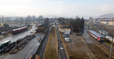 ORTE_Stadtgespraech_Krems_Frachtenbahnhof Krems von oben – © hochform Architekten Christoph Wassmann ORTE_Stadtgespraech_Krems_Frachtenbahnhof Krems von oben