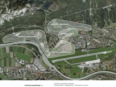 Entwicklung Hötting West, Kranebitten & Harterhof Plateau, 2014