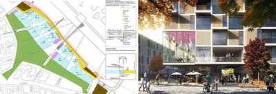 Kooperatives Verfahren Sonnwendviertel 2012 und Bauträgerwettbewerb Quartiershaus in Wien-Favoriten, 2015, ERSTGEREIHT