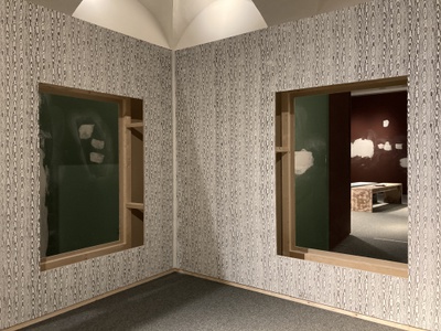 Ausstellungsaufbau Sehnsucht Ferne.