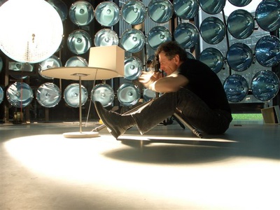 Lichtlabor der Donau Universität Krems – © Foto: Monika Rycerz, Werner Mally im Lichlabor der Donau Universität Krems Lichtlabor der Donau Universität Krems