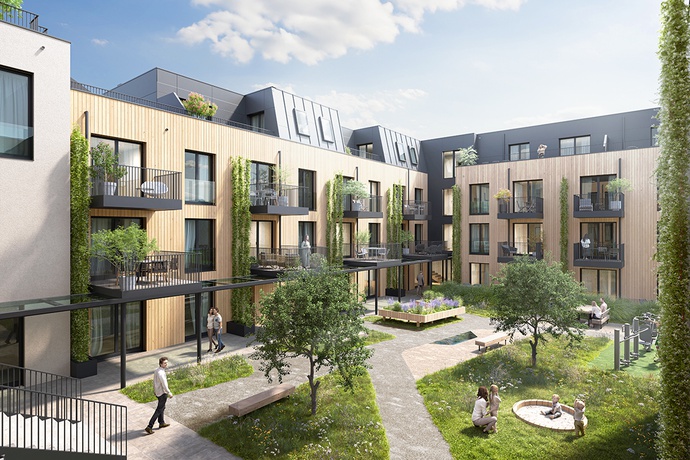 Generationenwohnen in Mistelbach – © Planung und Visualisierung: KD ZT GmbH Generationenwohnen in Mistelbach