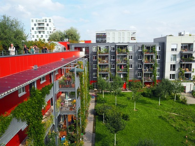 Wohnbau in Ackermannbogen | Schwabing-West in München der Wohnbaugenossenschaft wagnis, Planung: A2freising Architekten, Fertigstellung 2014 – © Heidrun Schlögl Wohnbau in Ackermannbogen | Schwabing-West in München der Wohnbaugenossenschaft wagnis, Planung: A2freising Architekten, Fertigstellung 2014