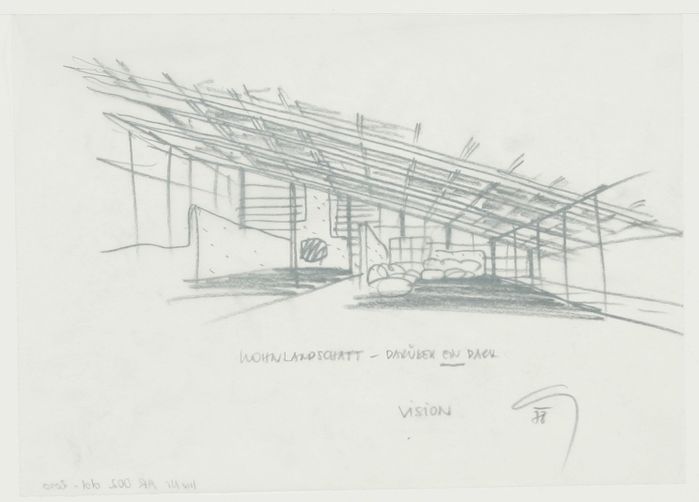 „Wohnlandschaft - darüber ein Dach“, Gänsbrunn 2, Wohnhaus mit Atelier Dr. Garstenauer (1978)