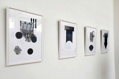 UNTITLED 1, 2, 3, 4 / printmaking/mixed media - exhibited at The Gallery of Art UMELKA, Bratislava, 2018