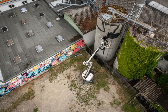 Streetart am Gelände der ehemaligen Tischlerei Fürst