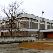 "Südstadt, Pfarrkirche" - Maria Enzersdorf, Arch. Hannes Lintl und Gerhard Düh, 1970