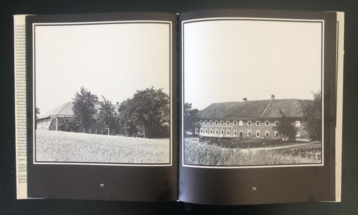 "Naive Architektur in Niederösterreich" (1977)   S.78 Vierkanthof bei Haag  S.79 Vierkanthof in Au