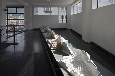 Blick in die Ausstellung "Wettbewerb Sternbrauerei Salzburg"