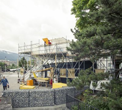 Die stattSTUBE war der zentrale Ort der Architekturtage 2012 in Tirol – Foto Mojo Reitter