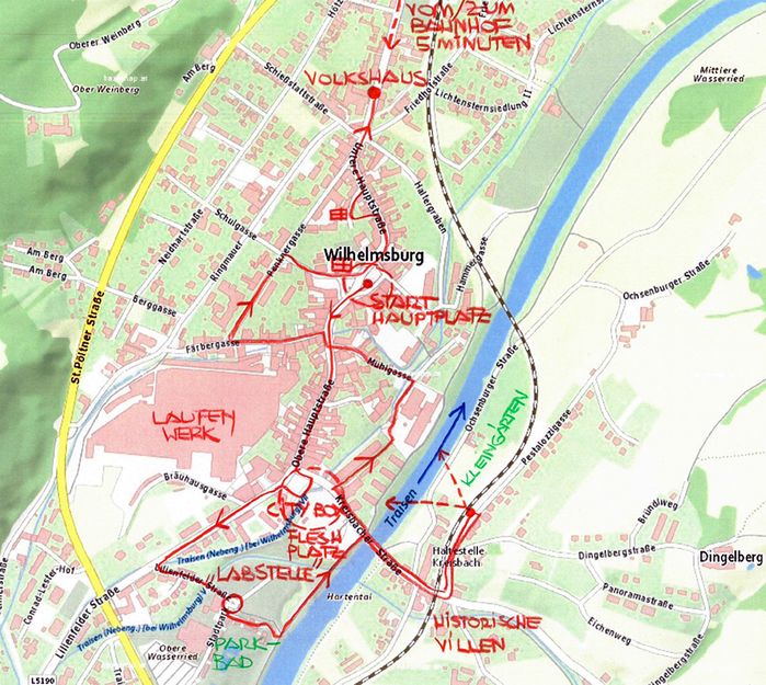 Skizze Wilhelmsburg - die Route