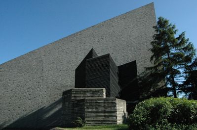 Quartiers-Kulturraum in der ehem. Ev. Auferstehungskirche, Köln-Buchforst; Architektur: Georg Rasch & Winfried Wolsky, 1967