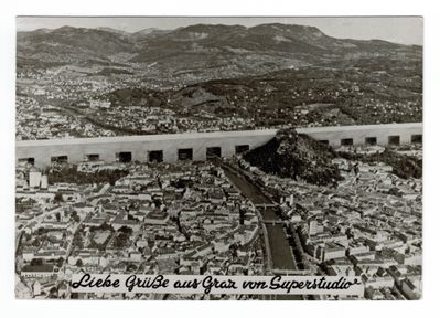 Superstudio, Liebe Grüße aus Graz von Superstudio (Ansichtskarte), 1969