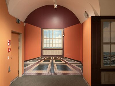 Ausstellungsaufbau Sehnsucht Ferne.