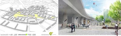 Städtebauliche Machbarkeitsstudien für Aspern - U2-Trasse, Wien 2014 (Landschaftsarchitektur bauchplan)