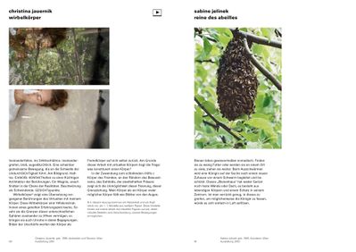 Doppelseite aus der Publikation mit den Beiträgen von Christina Jauernik und Sabine Jelinek
