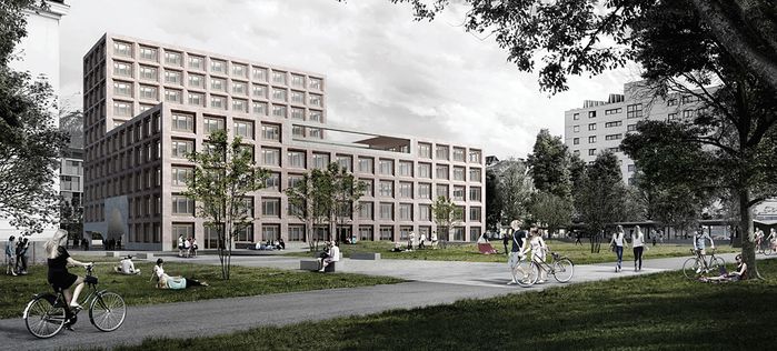 Lehr- und Bürogebäude der Universität Innsbruck, Visualisierung