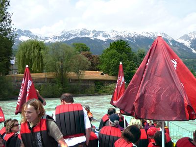 Architektur in Bewegung – Die Stadt vom Inn. Eine Flossfahrt der anderen Art Foto © aut. architektur und tirol