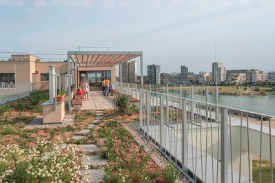 WG Melange der Caritas Wien Dachterrasse