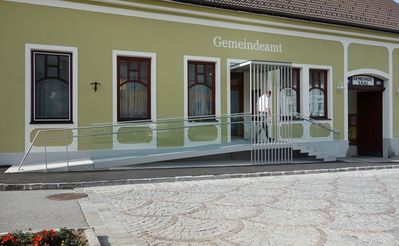 Barrierefreie Eingangsgestaltung, Gemeindeamt Windigsteig (NÖ), 2017